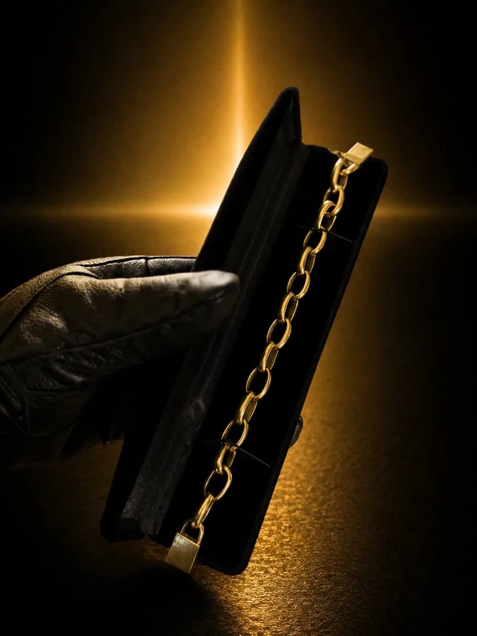 Pulseira elo cadeado em ouro